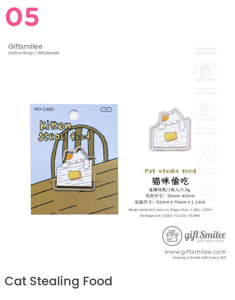 貓主題琺瑯夾書籤 | 家居生活