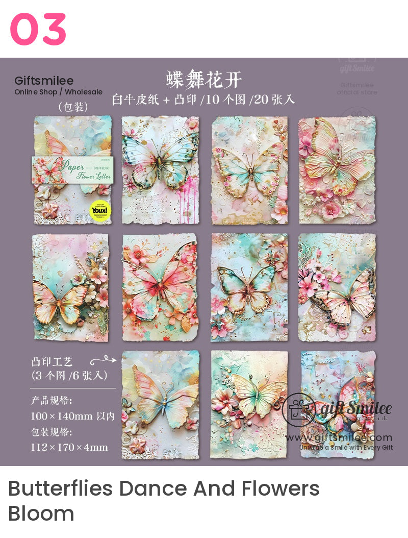 3D蝴蝶與花卉拼貼套件 | KS-CK-1175