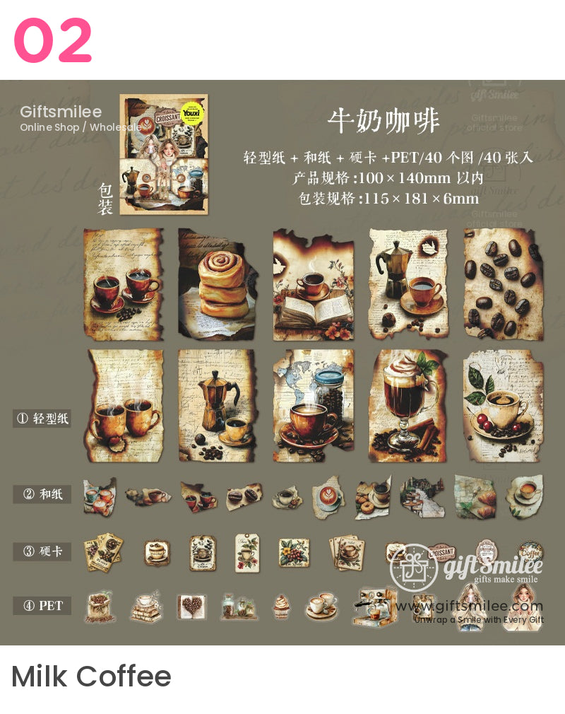 復古咖啡主題素材包 | KS-CK-1178
