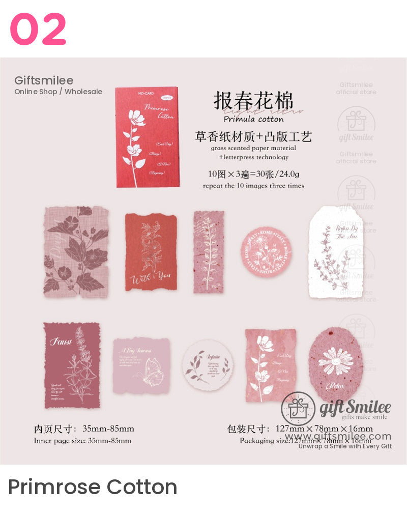 凸版壓花植物貼紙 | KS-CK-1186 