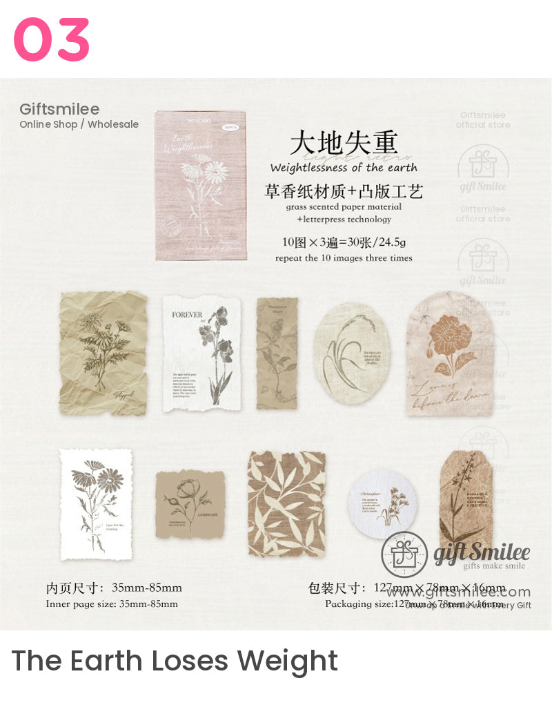 凸版壓花植物貼紙 | KS-CK-1186 