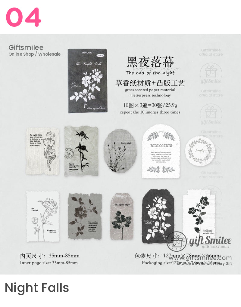凸版壓花植物貼紙 | KS-CK-1186 