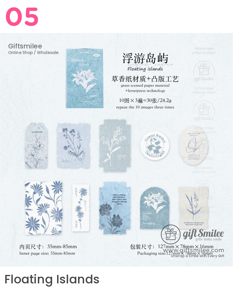 凸版壓花植物貼紙 | KS-CK-1186 