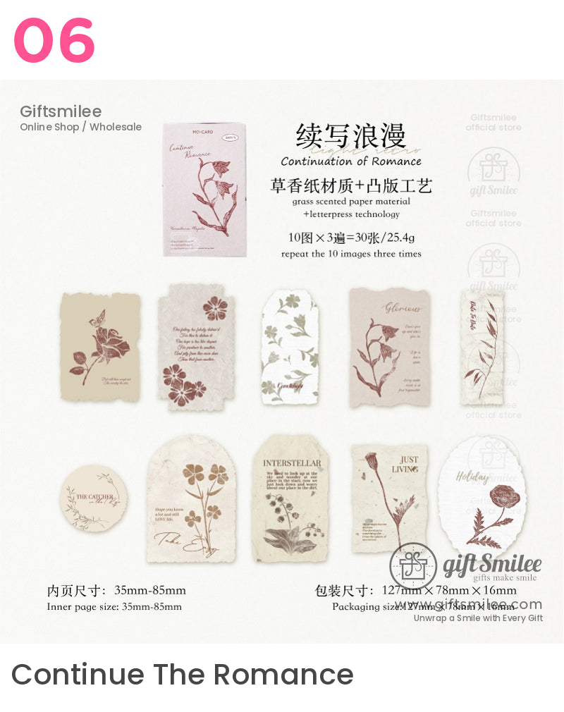 凸版壓花植物貼紙 | KS-CK-1186 