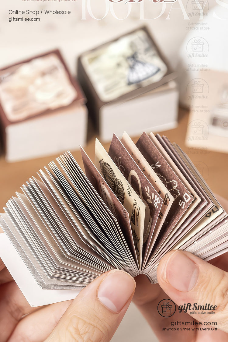 100-Sheet Retro Pastel Square Tear-Off Adhesive 50×50 Mm Sticky Note Pads | KS-CK-1233