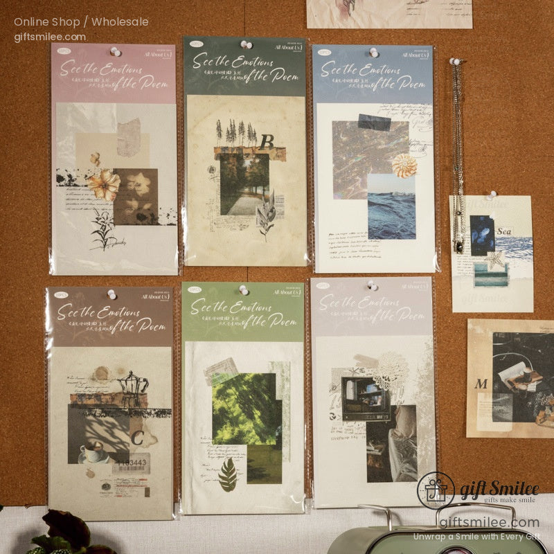 Vintage A5 Mixed-Texture Collage Prints Decorative Scrapbook Paper | KS-CK-1234