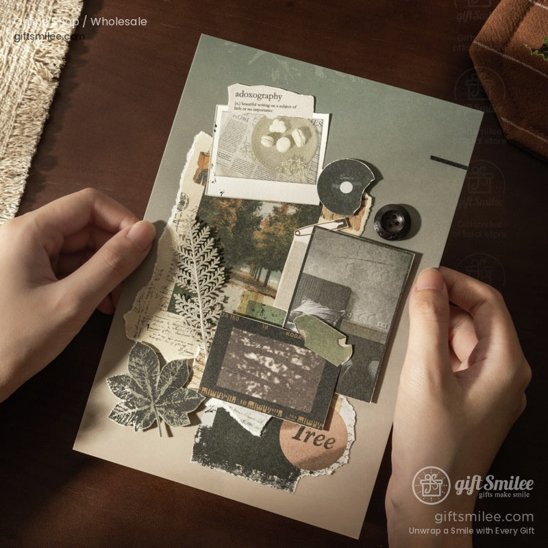 Vintage A5 Mixed-Texture Collage Prints Decorative Scrapbook Paper | KS-CK-1234