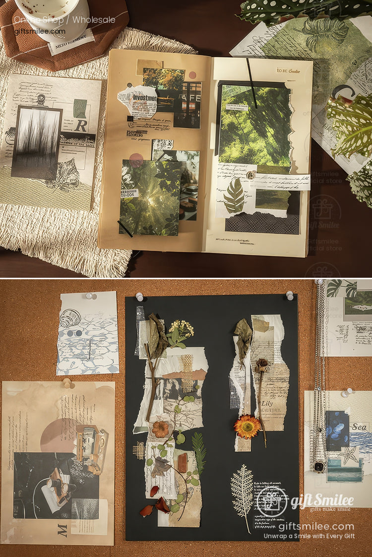 Vintage A5 Mixed-Texture Collage Prints Decorative Scrapbook Paper | KS-CK-1234