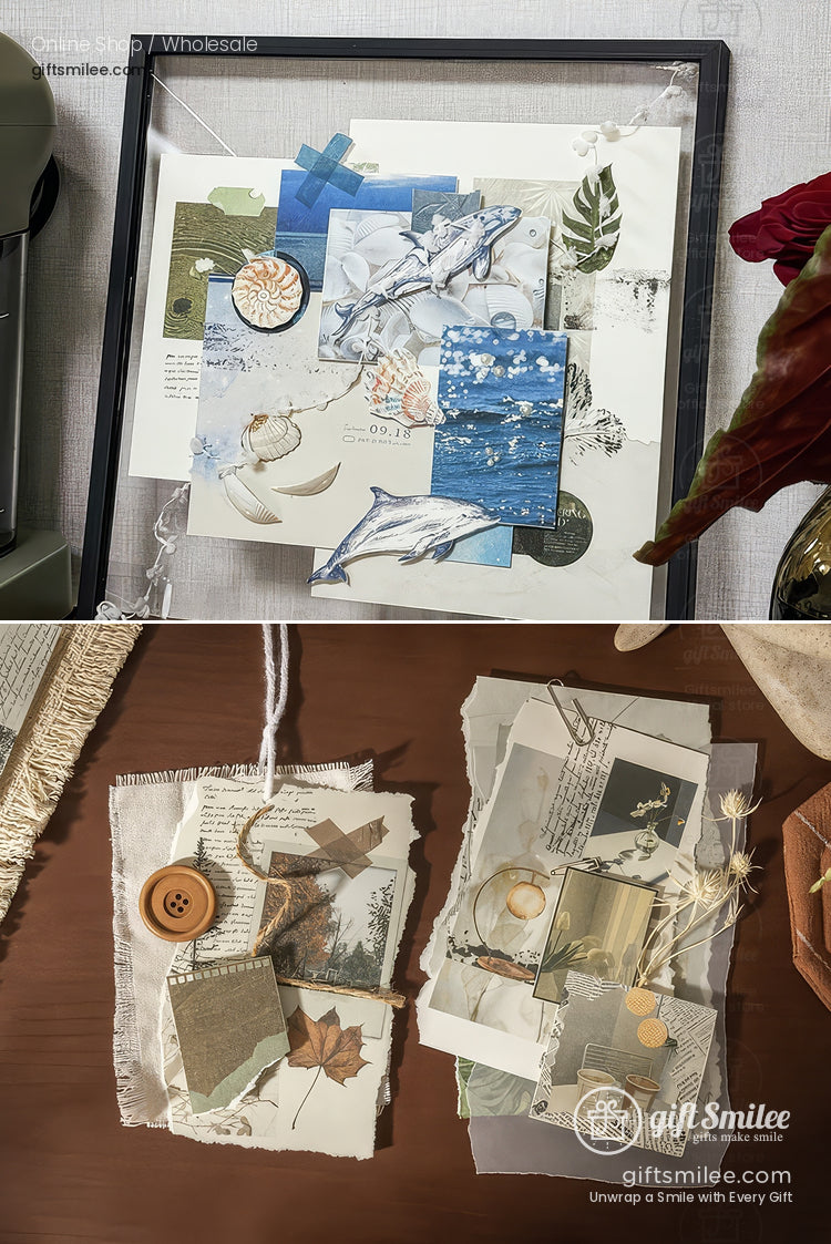 Vintage A5 Mixed-Texture Collage Prints Decorative Scrapbook Paper | KS-CK-1234