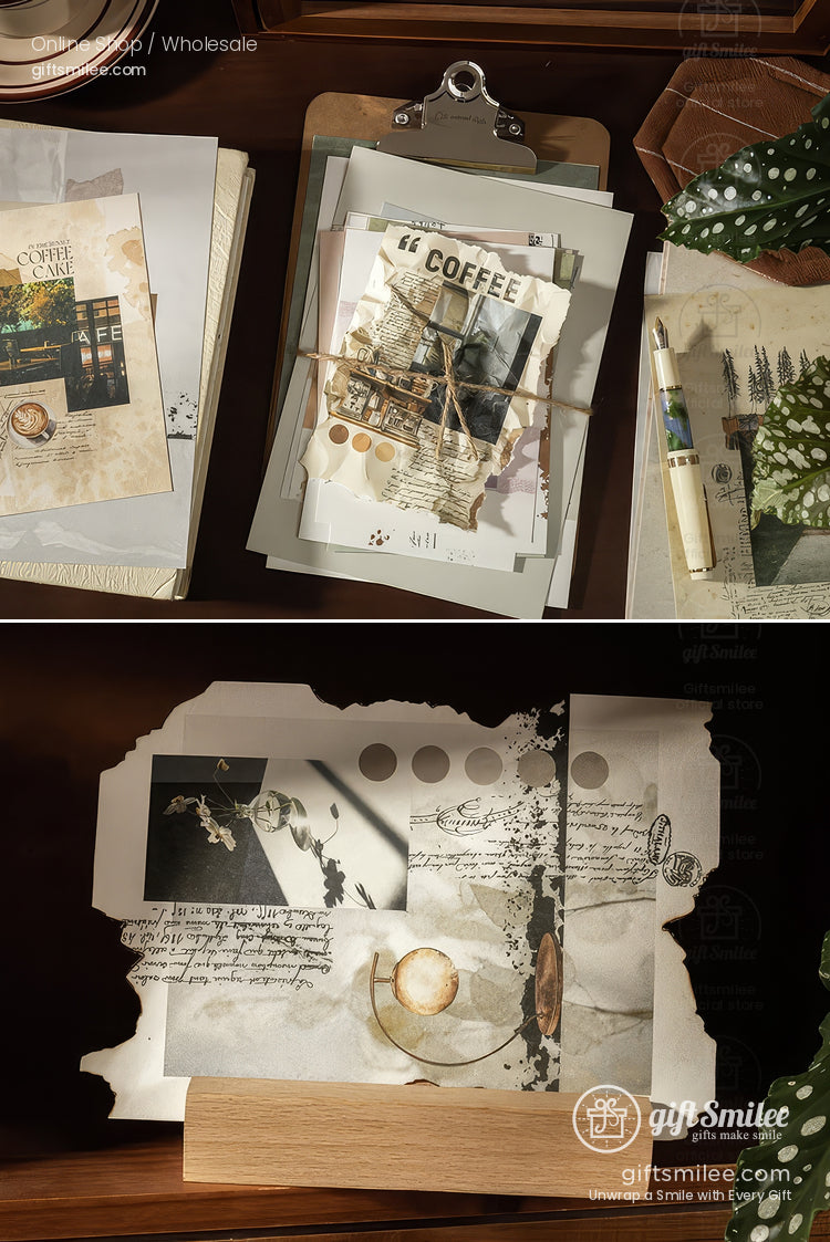 Vintage A5 Mixed-Texture Collage Prints Decorative Scrapbook Paper | KS-CK-1234