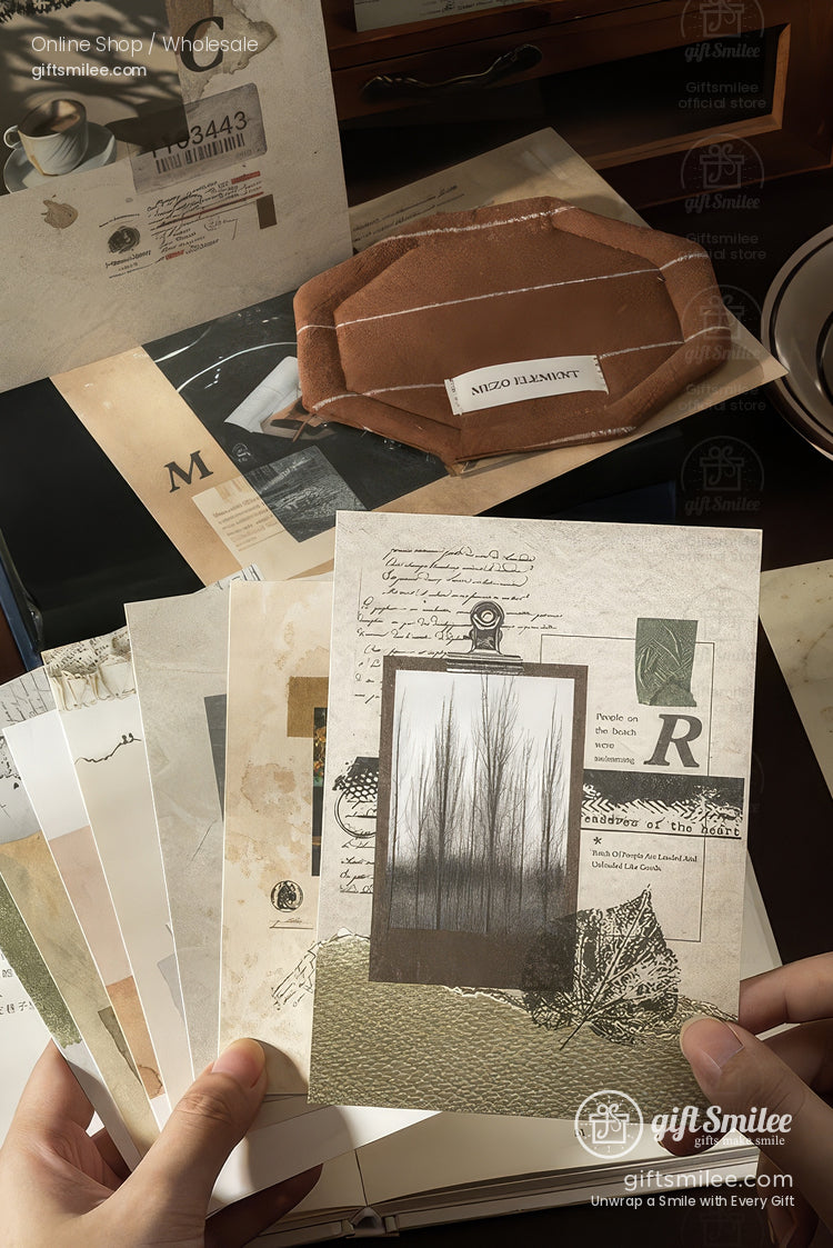 Vintage A5 Mixed-Texture Collage Prints Decorative Scrapbook Paper | KS-CK-1234