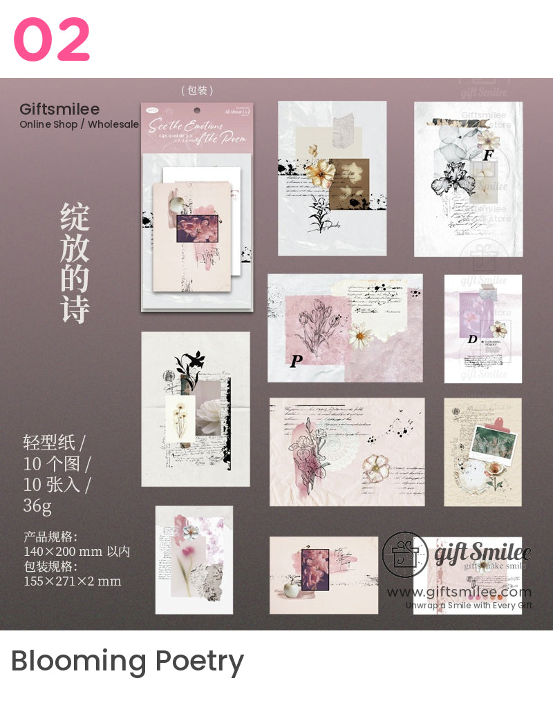 Vintage A5 Mixed-Texture Collage Prints Decorative Scrapbook Paper | KS-CK-1234