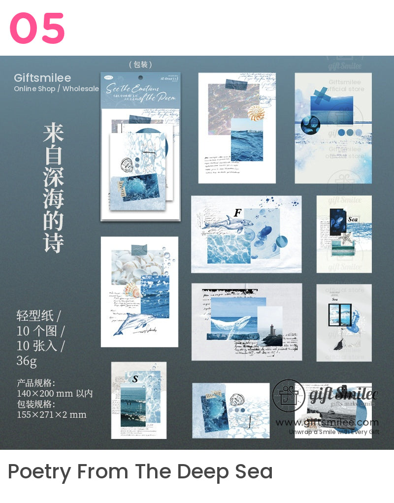 Vintage A5 Mixed-Texture Collage Prints Decorative Scrapbook Paper | KS-CK-1234