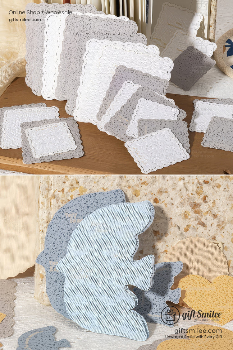 Textured Kraft Mixed Shapes Layered Die-Cut Set Decorative Paper Die-Cuts | KS-CK-1236