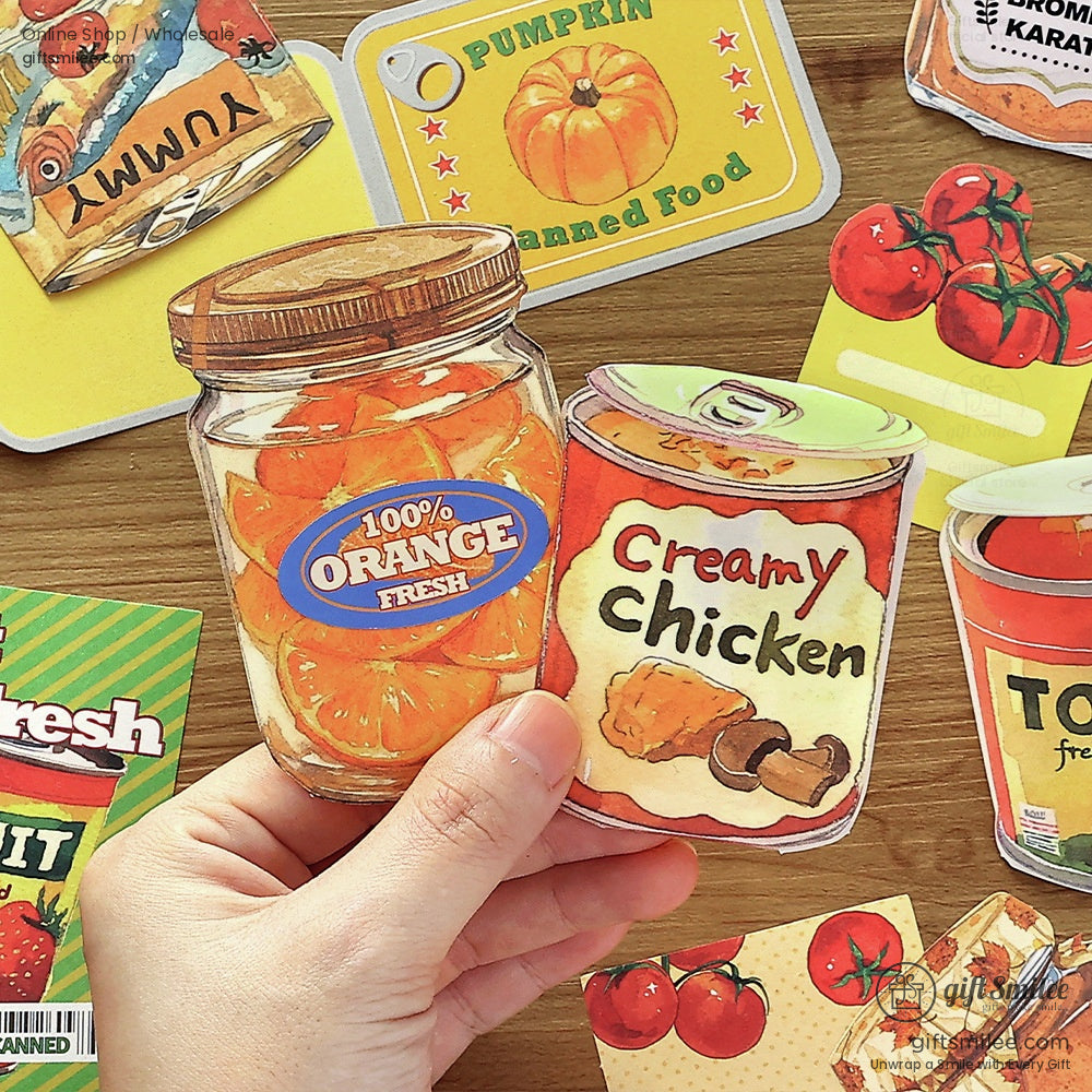 Matte Die‑Cut Food Illustration 20‑Piece Assorted Large Cutouts Decorative Stickers Set | KS-CK-1238