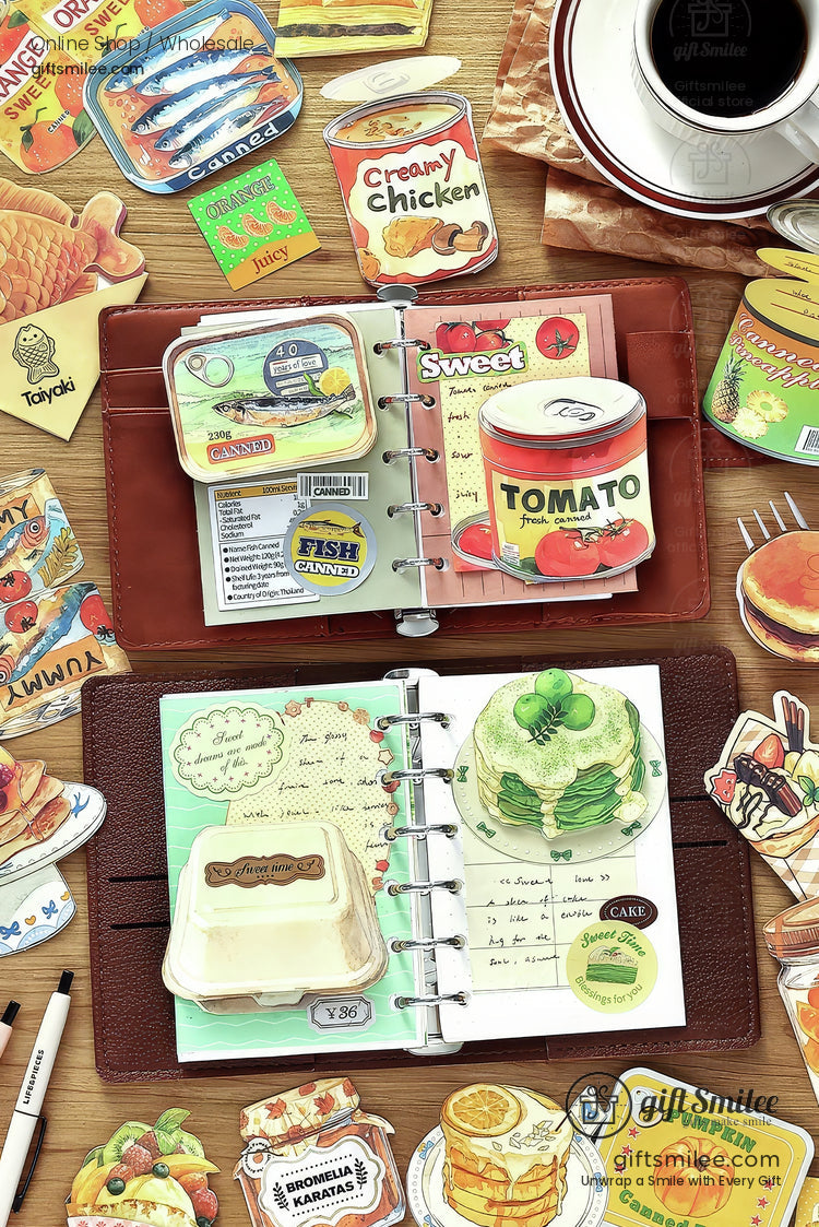 Matte Die‑Cut Food Illustration 20‑Piece Assorted Large Cutouts Decorative Stickers Set | KS-CK-1238