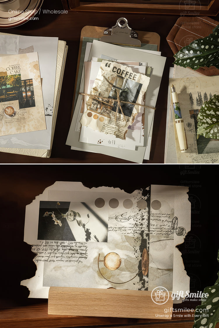 Textured Vintage Collage A5 6 Themes Thick Matte Prints Scrapbook Paper Set | KS-CK-1239