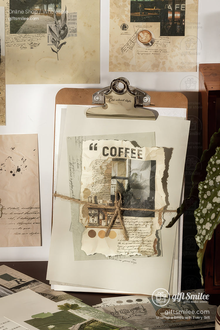 Textured Vintage Collage A5 6 Themes Thick Matte Prints Scrapbook Paper Set | KS-CK-1239