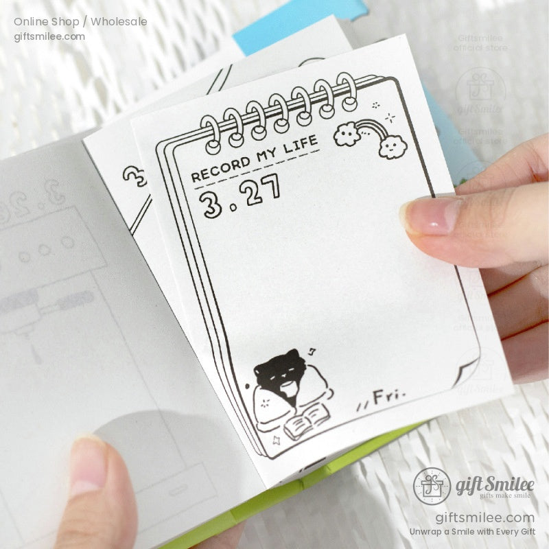 2026 Daily Tear‑Off Illustrated Thick Paper Stand‑Up Hardcover Daily Desk Calendar | KS-CK-1242