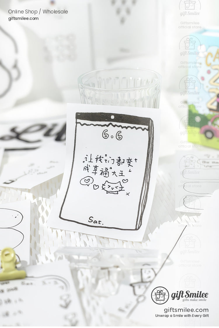 2026 Daily Tear‑Off Illustrated Thick Paper Stand‑Up Hardcover Daily Desk Calendar | KS-CK-1242