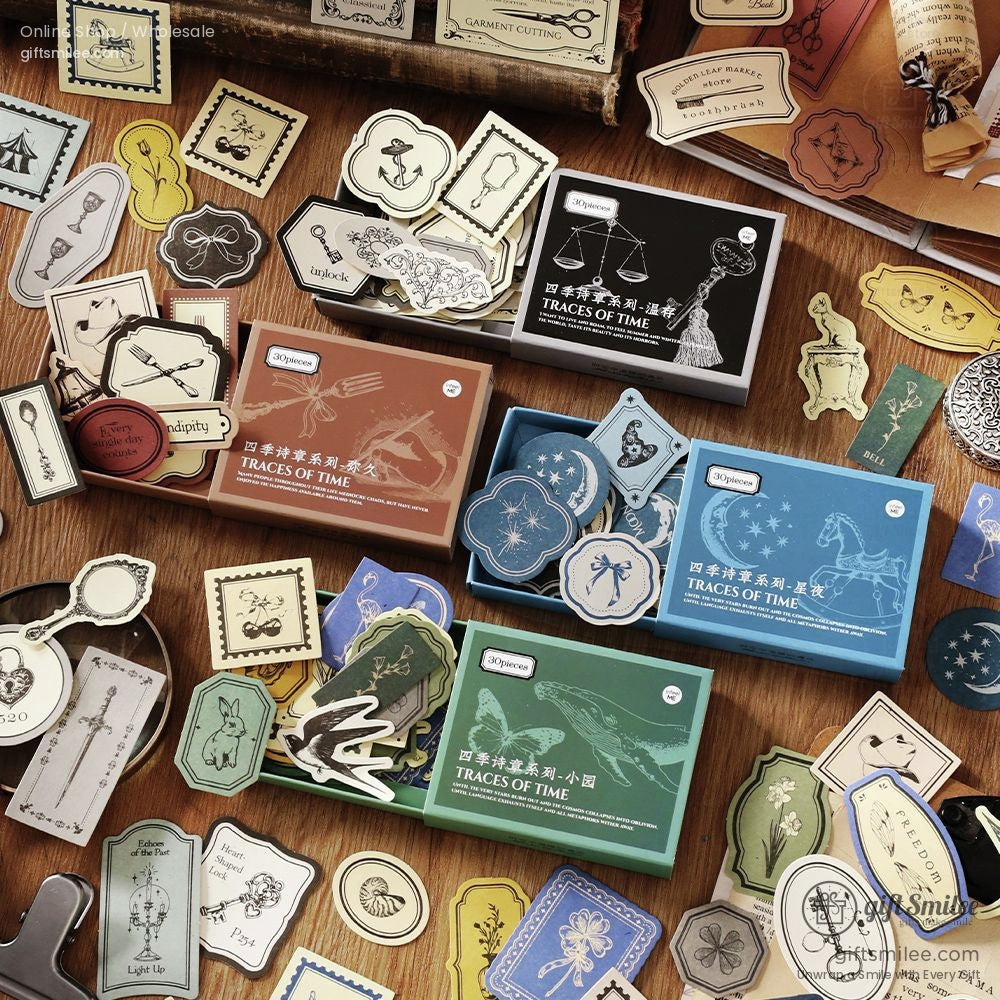 Four Seasons Poems Sticker Paper Ephemera Set | KS-CK-1243