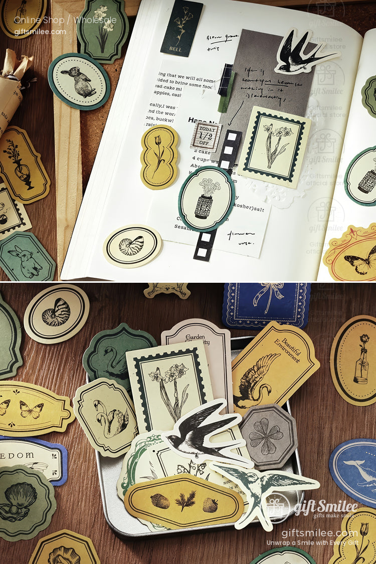 Four Seasons Poems Sticker Paper Ephemera Set | KS-CK-1243