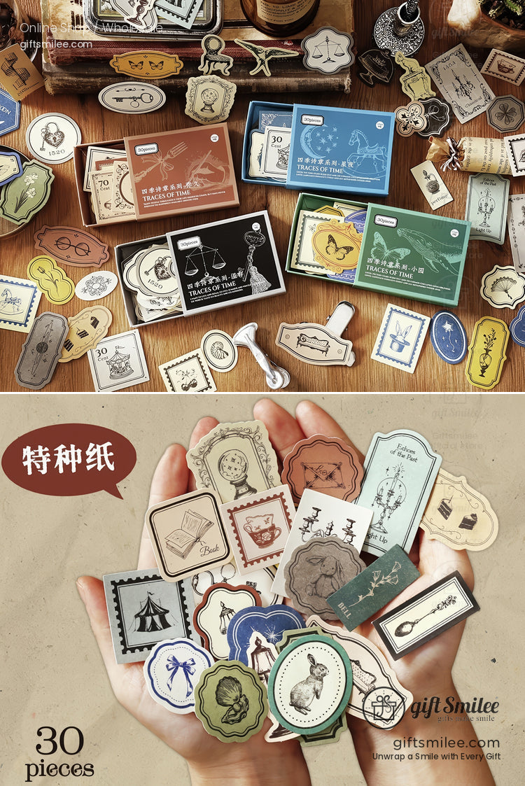 Four Seasons Poems Sticker Paper Ephemera Set | KS-CK-1243