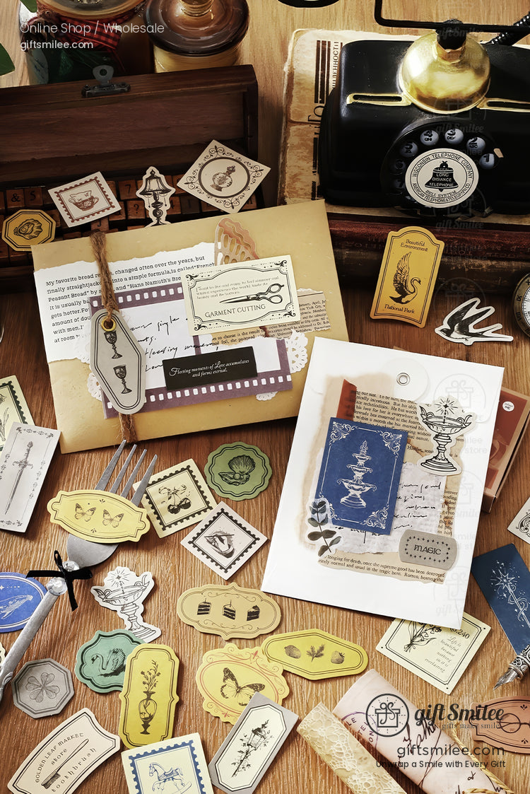 Four Seasons Poems Sticker Paper Ephemera Set | KS-CK-1243