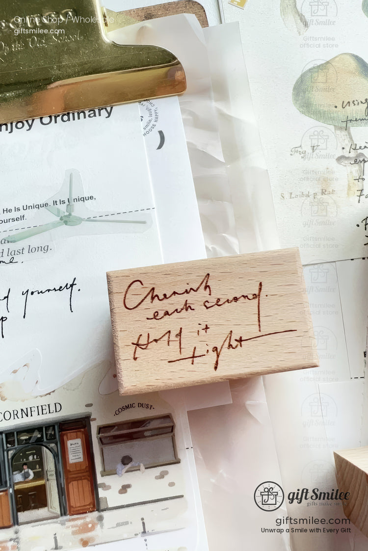 Handwritten English Rubber Stamp Set | KS-CK-1245