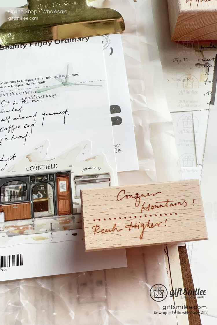 Handwritten English Rubber Stamp Set | KS-CK-1245