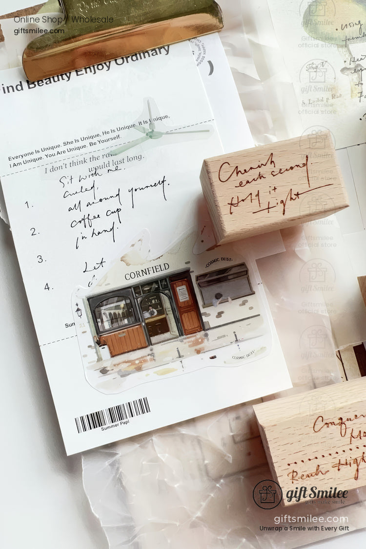 Handwritten English Rubber Stamp Set | KS-CK-1245