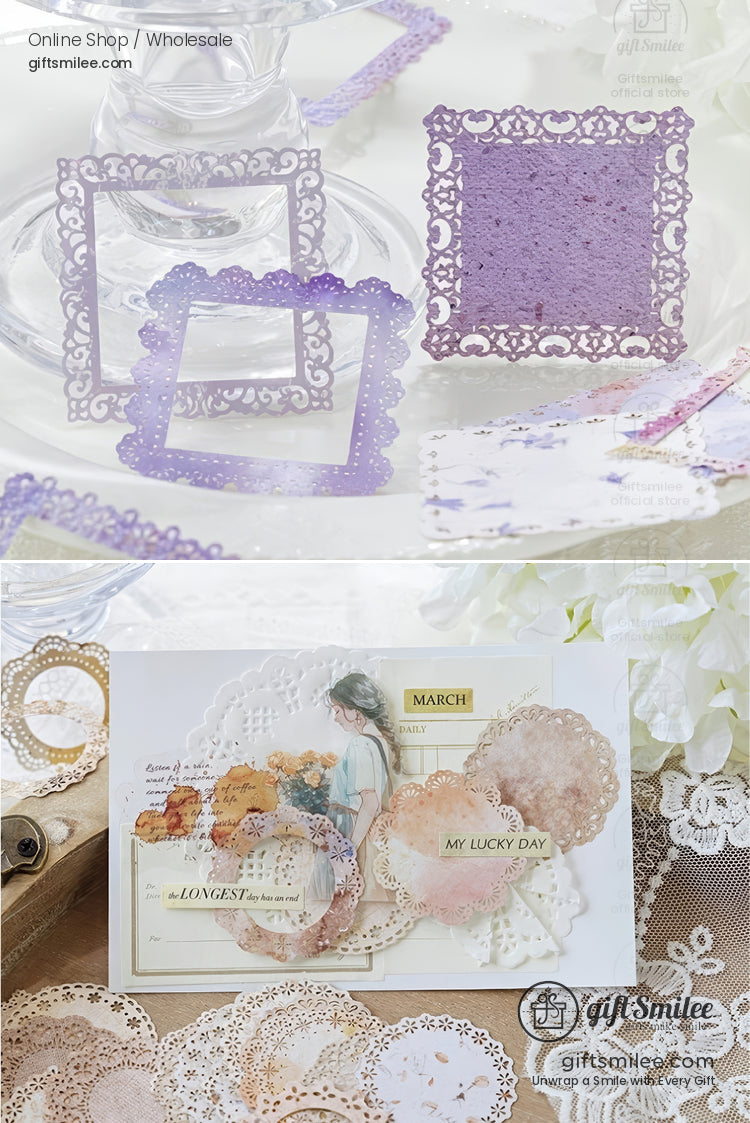 Lace-Cut Paper Ephemera Decorative Paper Die-Cuts | KS-CK-1261
