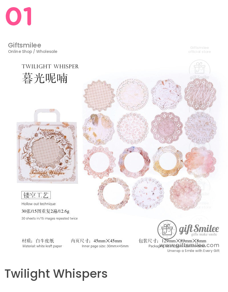 Lace-Cut Paper Ephemera Decorative Paper Die-Cuts | KS-CK-1261