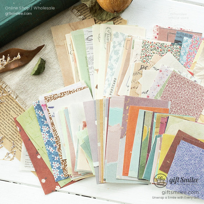 Vintage Pastel Mixed-Pattern Decorative Scrapbook Paper Pack | KS-CK-1263