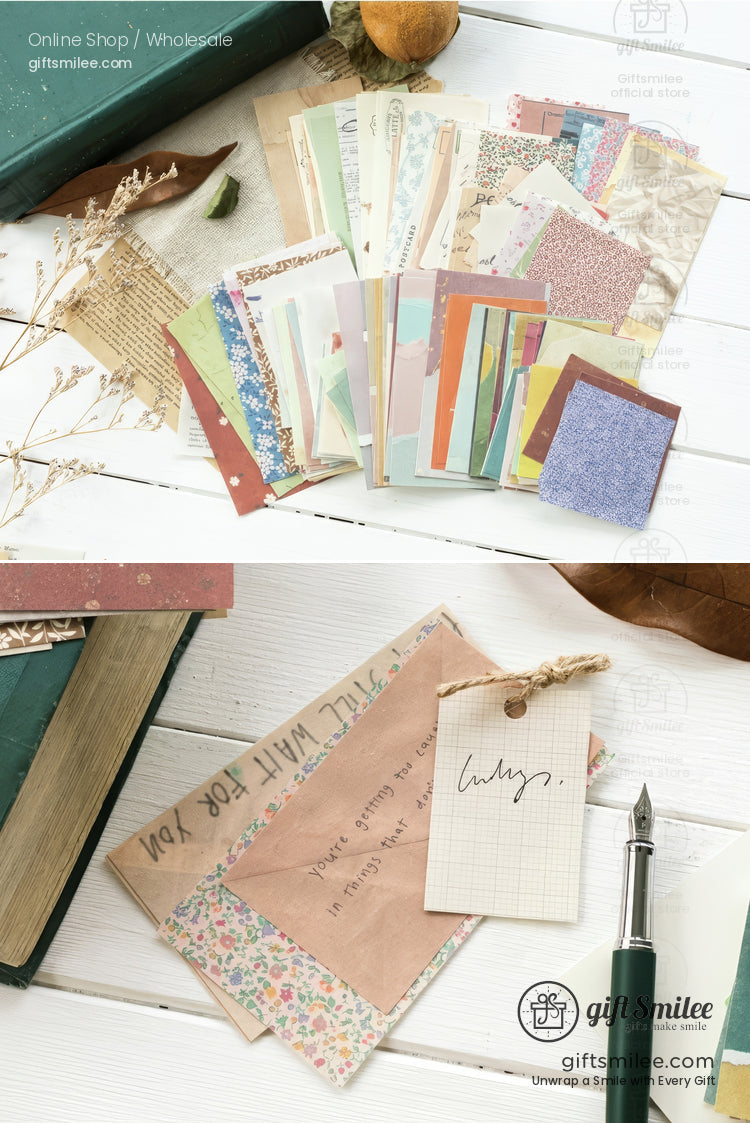 Vintage Pastel Mixed-Pattern Decorative Scrapbook Paper Pack | KS-CK-1263