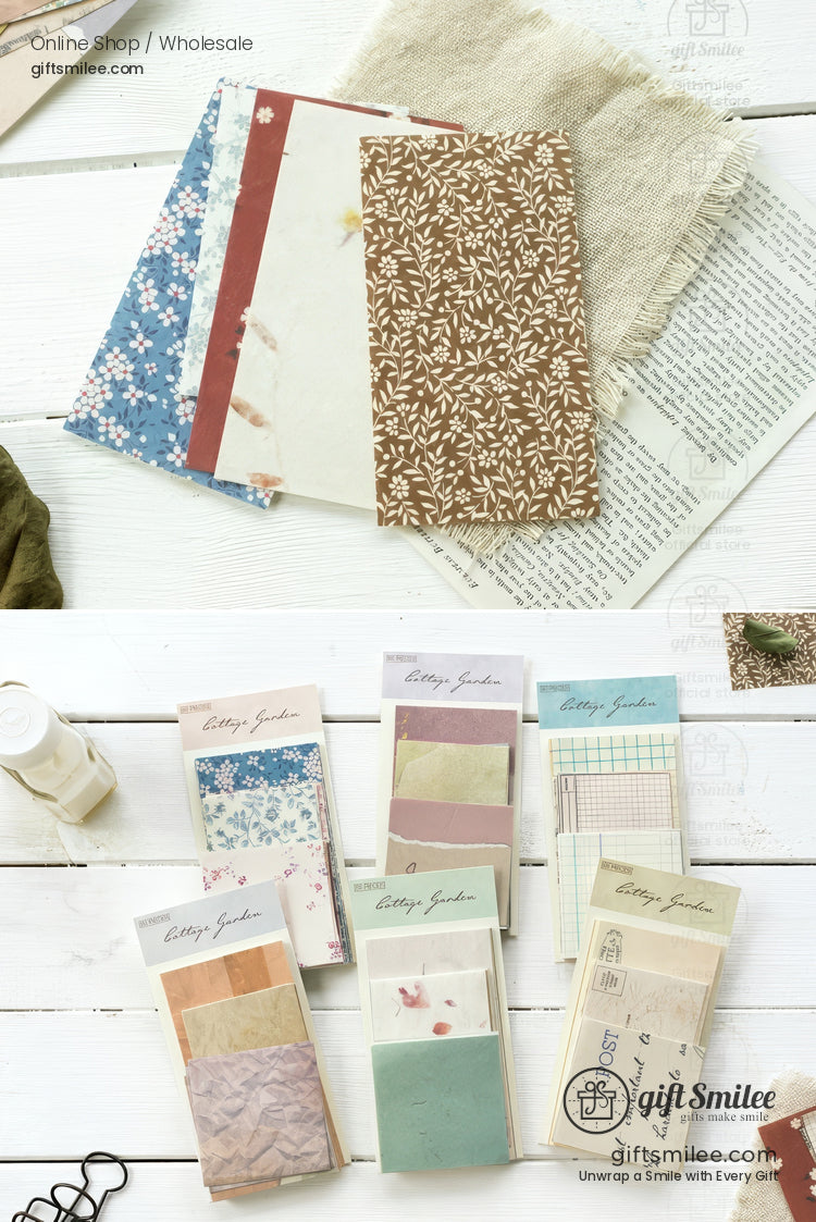 Vintage Pastel Mixed-Pattern Decorative Scrapbook Paper Pack | KS-CK-1263