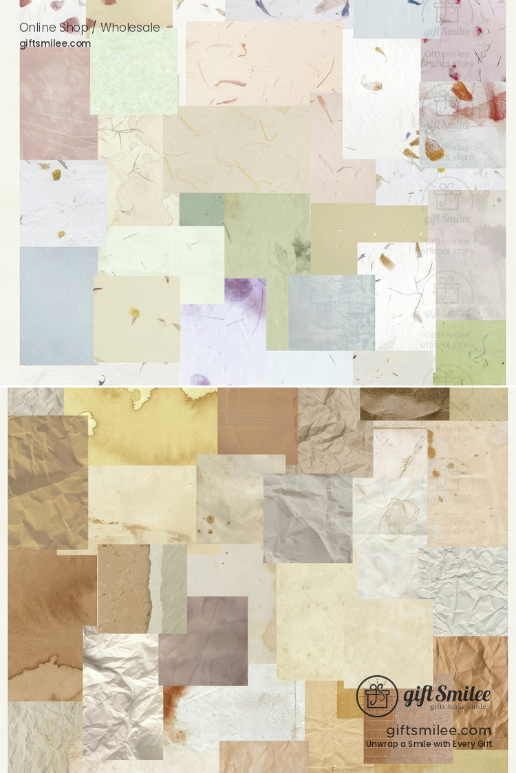 Vintage Pastel Mixed-Pattern Decorative Scrapbook Paper Pack | KS-CK-1263