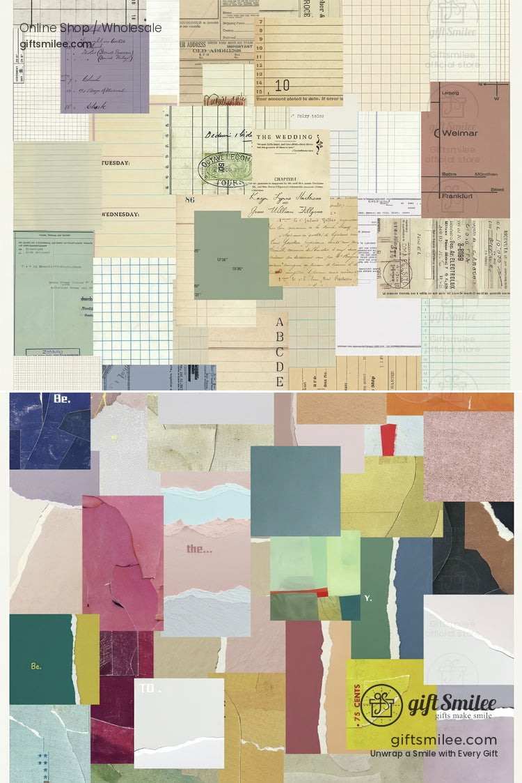 Vintage Pastel Mixed-Pattern Decorative Scrapbook Paper Pack | KS-CK-1263