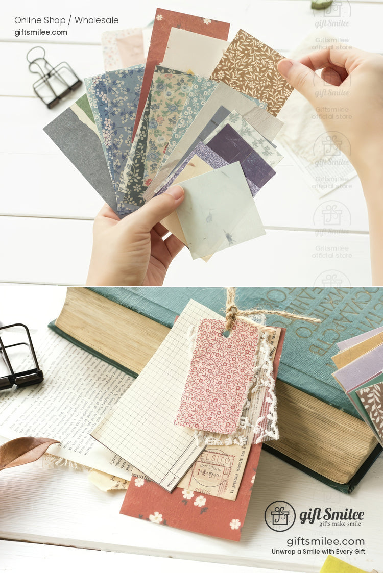 Vintage Pastel Mixed-Pattern Decorative Scrapbook Paper Pack | KS-CK-1263