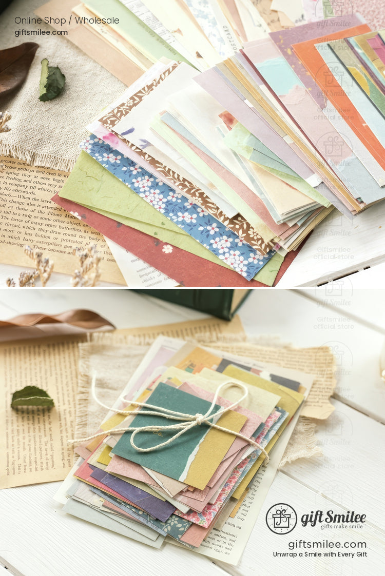 Vintage Pastel Mixed-Pattern Decorative Scrapbook Paper Pack | KS-CK-1263