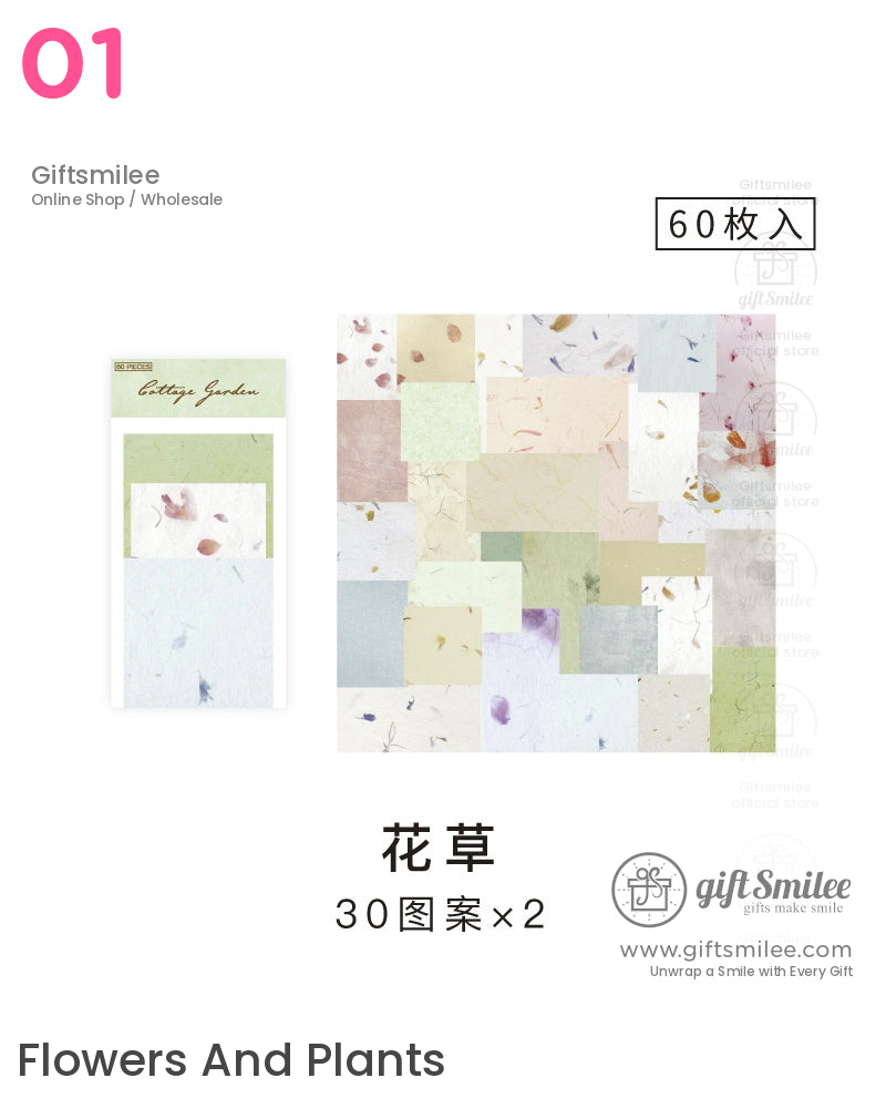 Vintage Pastel Mixed-Pattern Decorative Scrapbook Paper Pack | KS-CK-1263