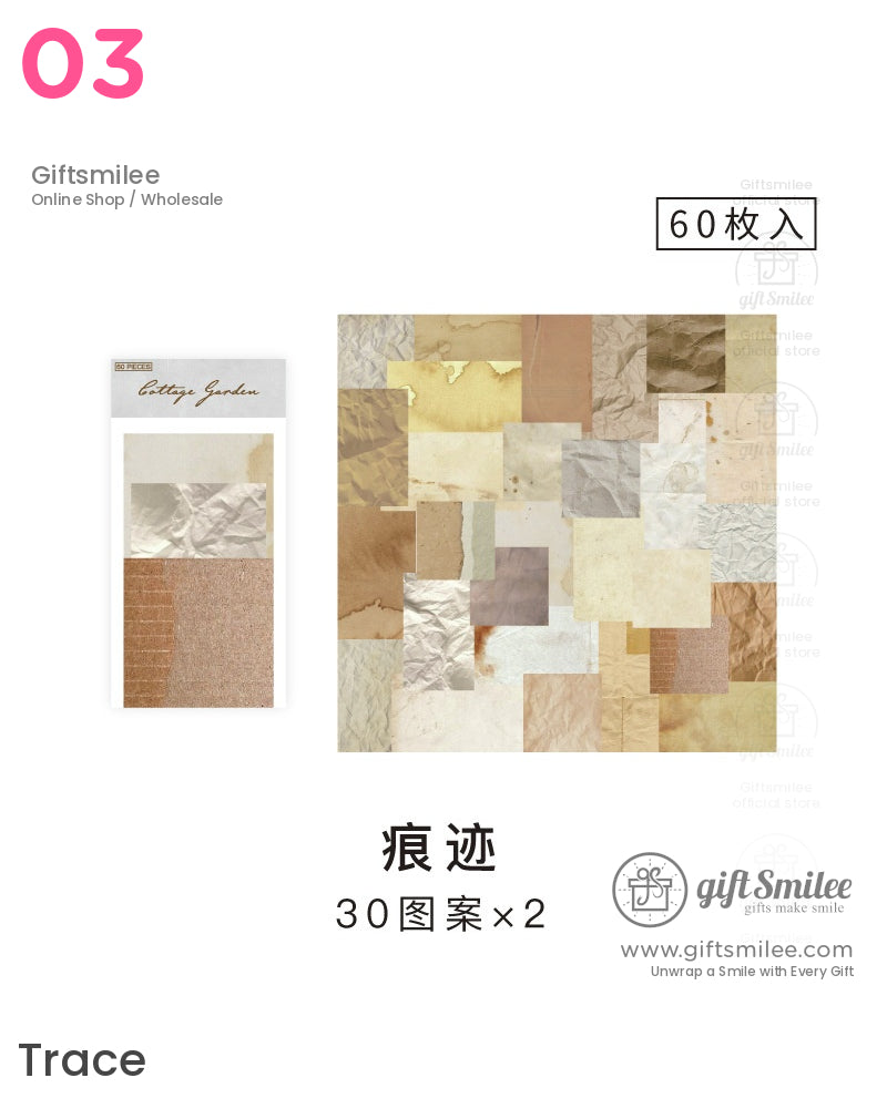 Vintage Pastel Mixed-Pattern Decorative Scrapbook Paper Pack | KS-CK-1263