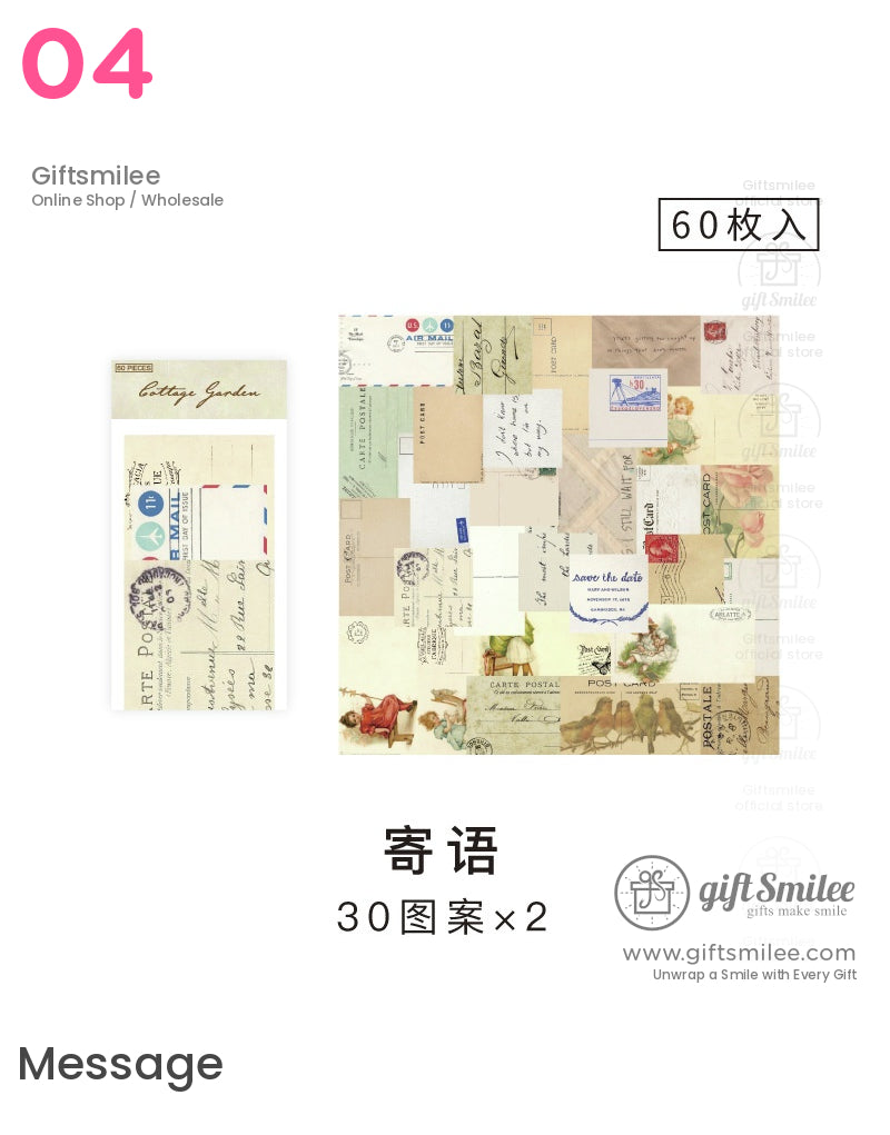 Vintage Pastel Mixed-Pattern Decorative Scrapbook Paper Pack | KS-CK-1263