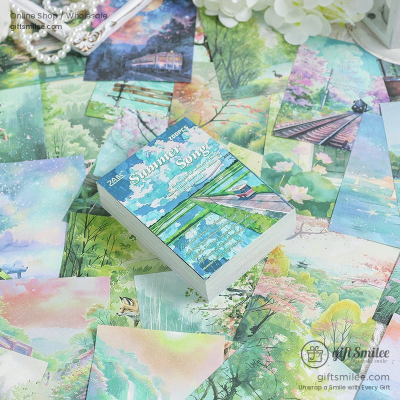 Matte Paper Seasonal Watercolor Decorative Note Paper | KS-CK-1264