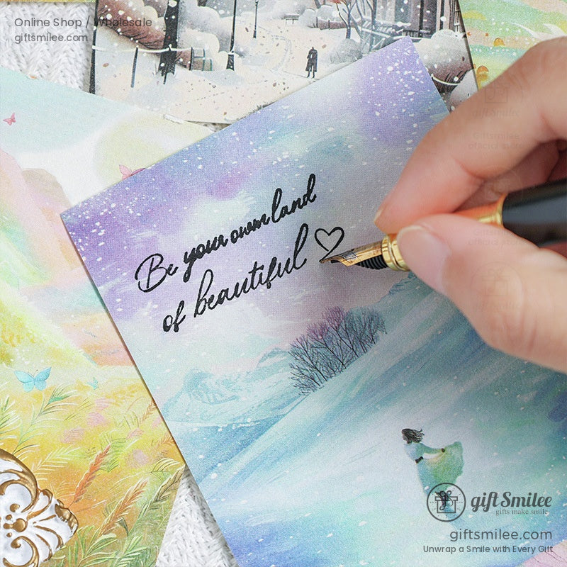 Matte Paper Seasonal Watercolor Decorative Note Paper | KS-CK-1264