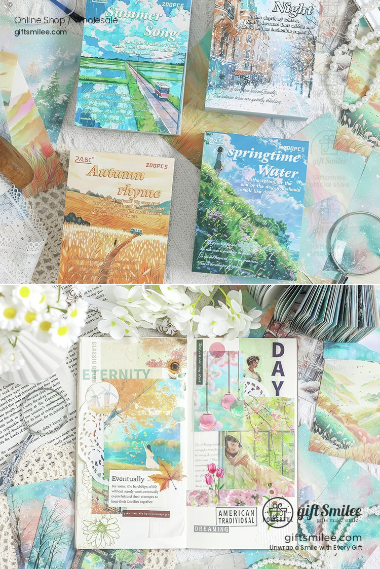 Matte Paper Seasonal Watercolor Decorative Note Paper | KS-CK-1264