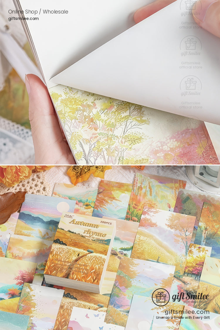 Matte Paper Seasonal Watercolor Decorative Note Paper | KS-CK-1264