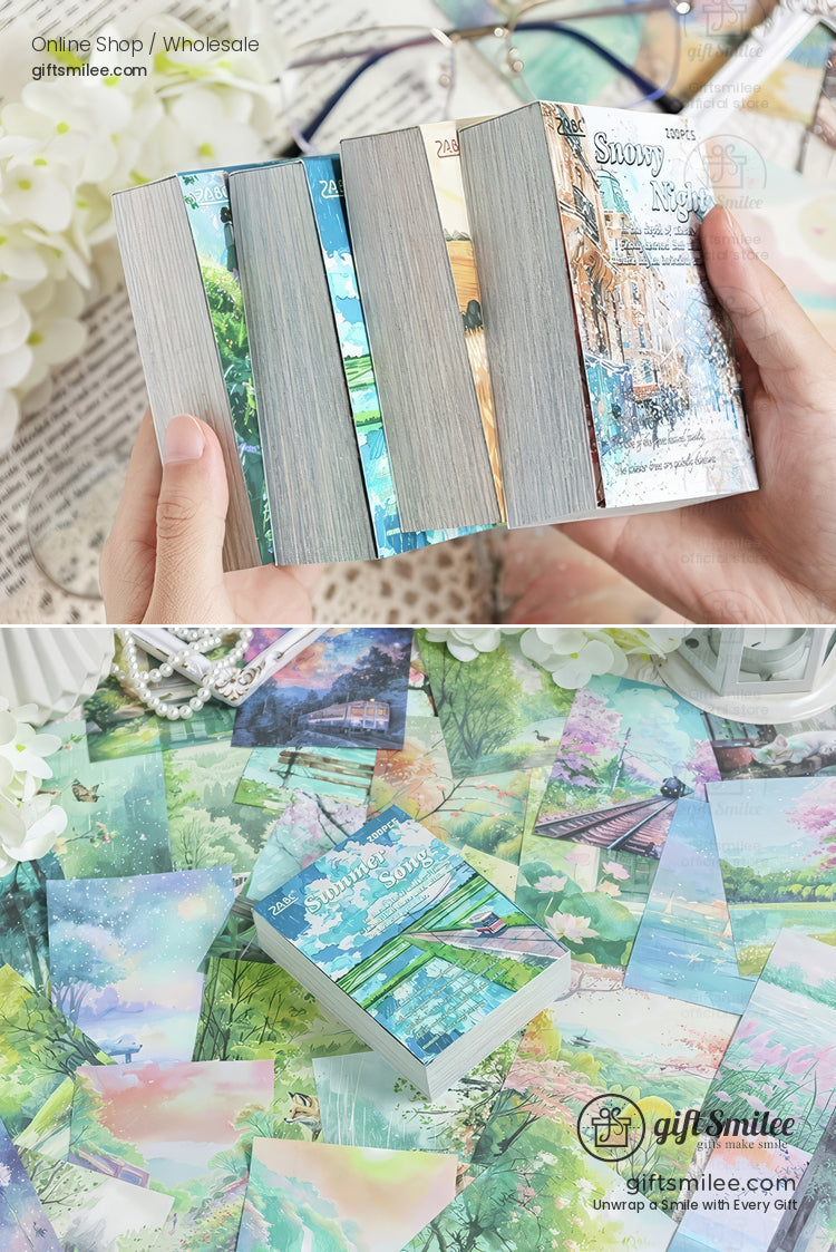 Matte Paper Seasonal Watercolor Decorative Note Paper | KS-CK-1264