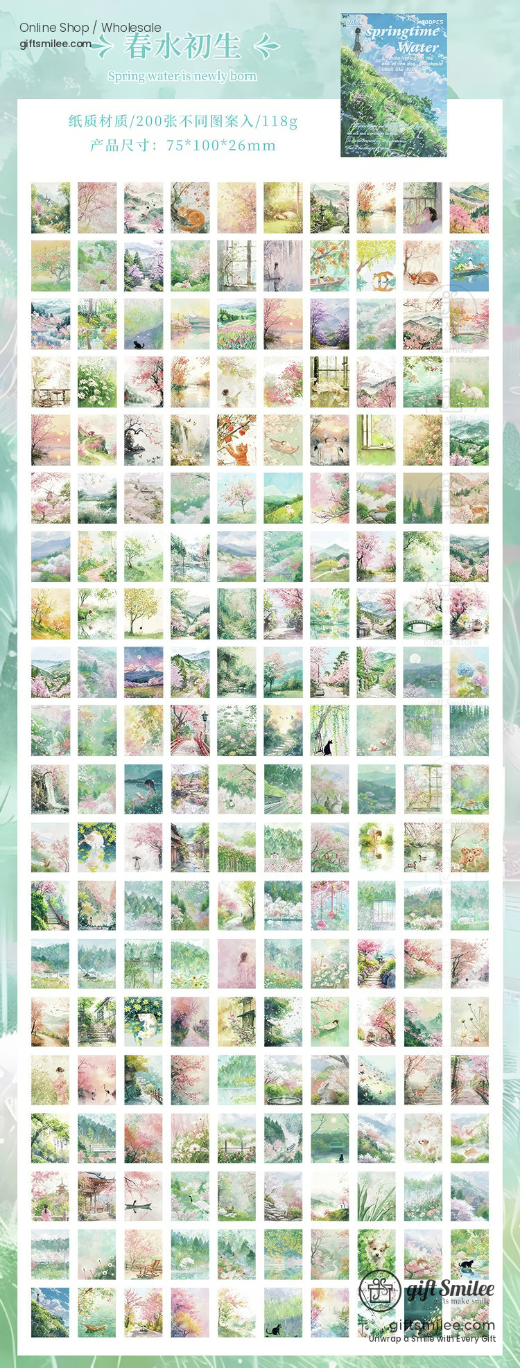 Matte Paper Seasonal Watercolor Decorative Note Paper | KS-CK-1264