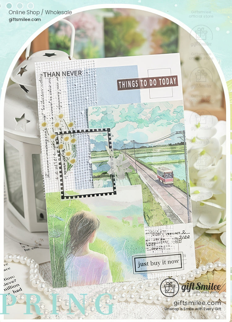 Matte Paper Seasonal Watercolor Decorative Note Paper | KS-CK-1264